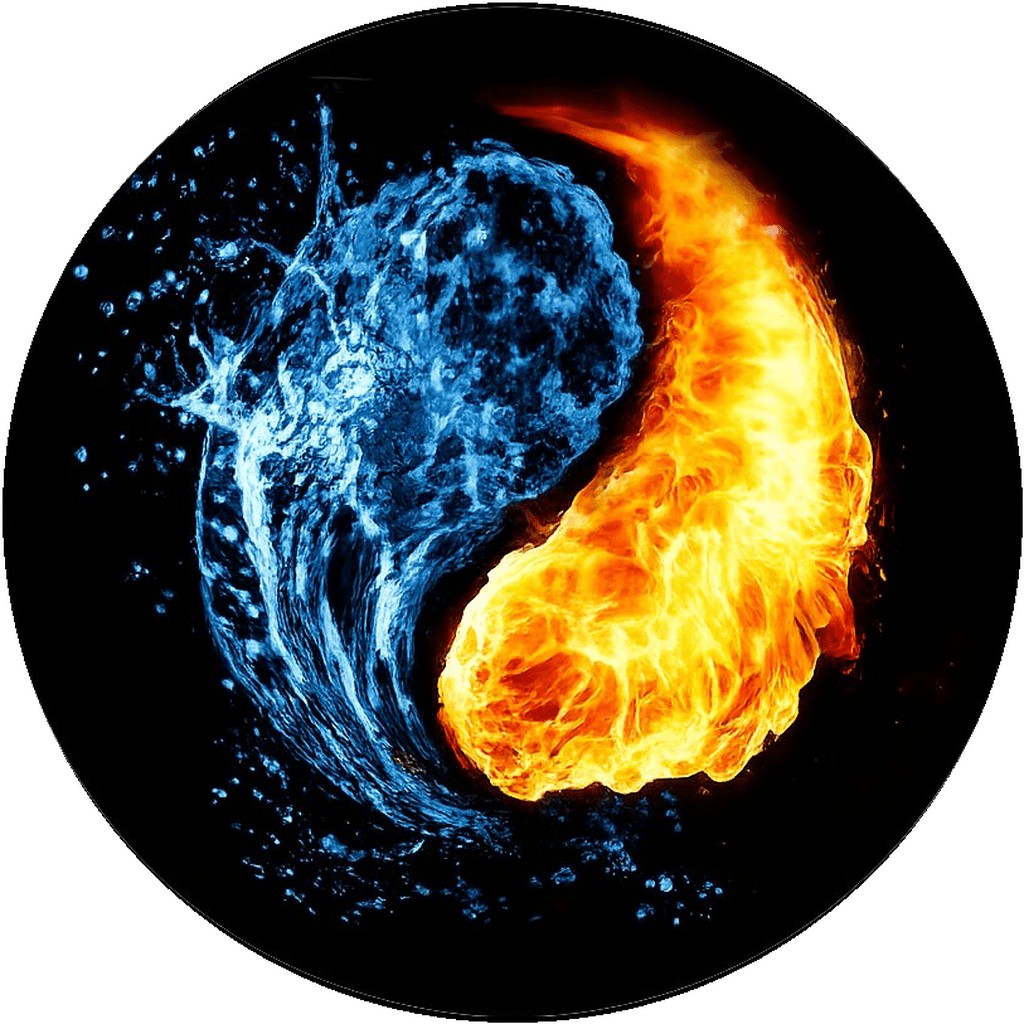 Insane Air AZ — fire and water yin-yang logo